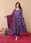 Purple Colour Rayon Printed Kurti With Pant Dupatta Wholesalers In Delhi Aaradhna 2055